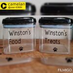 personalised pet treat jar