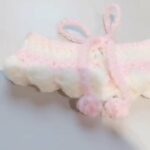 Crochet cream pet collars for dogs and cats