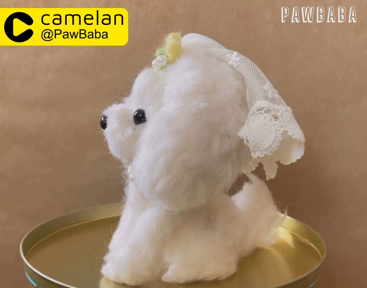 Needle Felted Bichon (Ready to Ship)